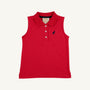 Sleeveless Anna Price Polo - Richmond Red with Nantucket Navy Stork