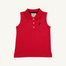 Sleeveless Anna Price Polo - Richmond Red with Nantucket Navy Stork
