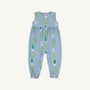 Sleeveless Rebecca Romper - Topiaries and Tangerines (Barrington Blue)