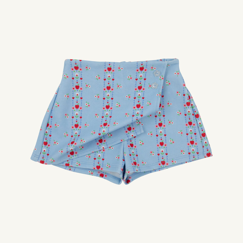 Stella Skort - First Day Flowers with Flower Buttons