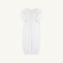 Sweetly Smocked Greeting Gown (Unisex) - Worth Avenue White with Palmetto Pearl