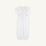 Sweetly Smocked Greeting Gown (Unisex) - Worth Avenue White with Palmetto Pearl