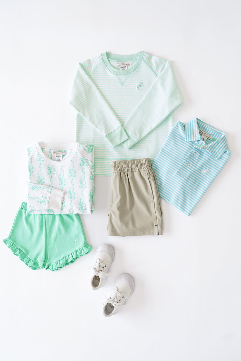 Cassidy Comfy Crewneck - Befitting Bows & Worth Avenue White