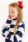 Prepletic™ Finley Funnel Dress - Nantucket Navy Rugby Stripe