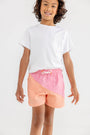 Country Club Colorblock Trunks - Hamptons Hot Pink & Seashore Sherbet