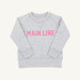 Sir Proper City Hopper Sweatshirt - Grantley Gray with Hamptons Hot Pink Main Line