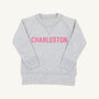 Sir Proper City Hopper Sweatshirt - Grantley Gray (Heathered) with Hamptons Hot Pink Charleston