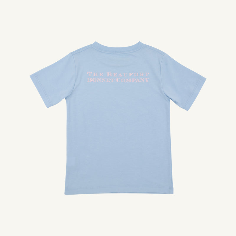 Sir Proper City Hopper T-Shirt - Beale Street Blue with Palm Beach Pink Main Line