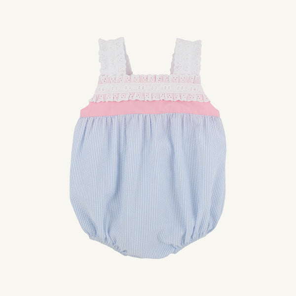 Babs Bubble - Breakers Blue Seersucker with Sandpearl Pink