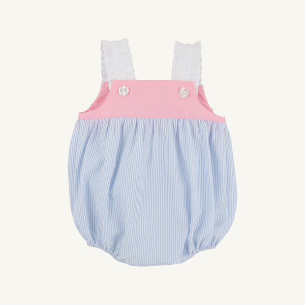 Babs Bubble - Breakers Blue Seersucker with Sandpearl Pink