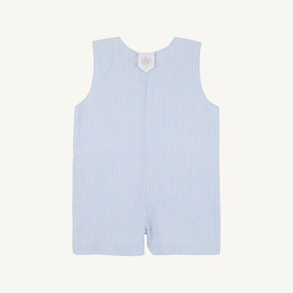 Prescott Pocket Jon Jon - Breakers Blue Seersucker with Worth Avenue White