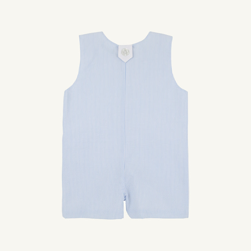 Prescott Pocket Jon Jon - Breakers Blue Seersucker with Worth Avenue White