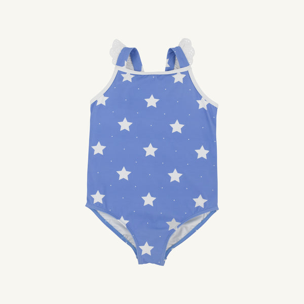 Long Bay Bathing Suit - North Sea Stars with Worth Avenue White