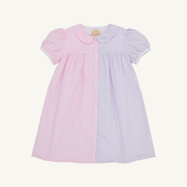 Tabitha's Teachers Pet Dress - Pink Greenbrier Gingham & Lauderdale Lavender Gingham