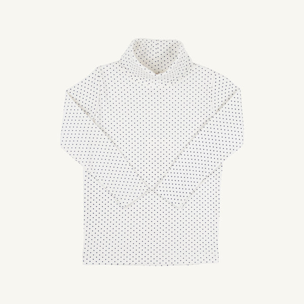 Tatum's Turtleneck & Onesie - Nantucket Navy Micro Dot