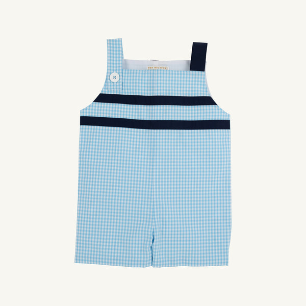 Teddy's Jon Jon - Brookline Blue Mini Gingham with Nantucket Navy