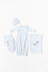 Oopsie Daisy Burp Cloth - Sir Proper's Sweet Arrival (Beale Street Blue) with Worth Avenue White