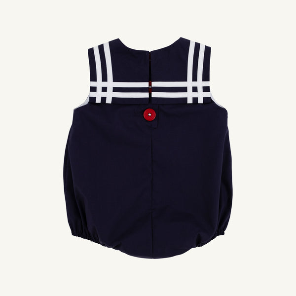 Sleeveless Townes Top Sail Bubble - Nantucket Navy with Worth Avenue White