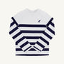 Walker's Wave Spotter Swim Shirt (UPF 35+) - Nantucket Navy Stripe with Nantucket Navy Stork