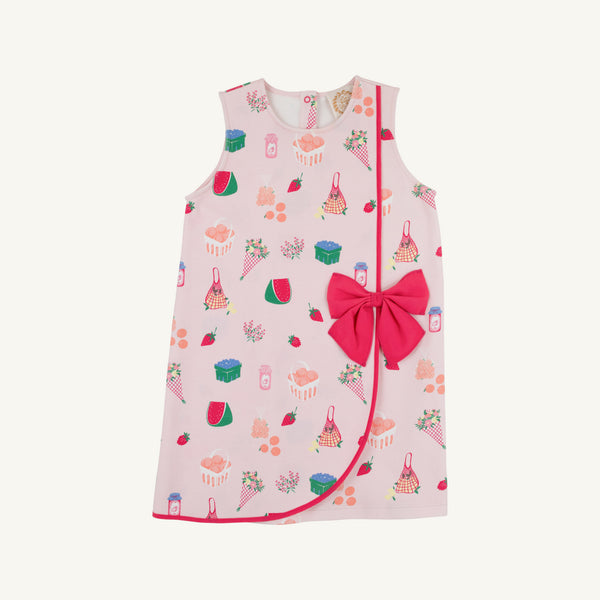 Wilma Faux Wrap Dress - Preppy Little Picnic with Raleigh Raspberry