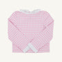 Winnie's Wave Spotter Swim Shirt - Pink Greenbrier Gingham with Worth Avenue White (UPF 35+)