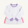 Courtney's Cozy Crewneck (Women) - Worth Avenue White with Palisades Purple & Romany Rose
