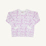 Cassidy Comfy Crewneck (Women) - Lavender and Lambs with Worth Avenue White