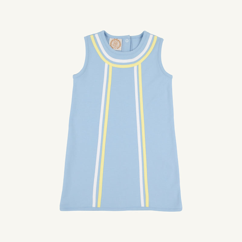 Annie Apron Dress - Beale Street Blue with Worth Avenue White and Lake Worth Yellow