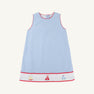 Annie Apron Dress - Beale Street Blue with Worth Avenue White and Sailboats