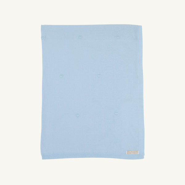 Bailey Baby Blanket - Buckhead Blue with Hearts