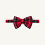 Baylor Bowtie - Society Prep Plaid in red, green, and white with an adjustable neck strap, perfect for a festive holiday outfit.