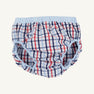 Beach Bum Cover - Pierce Mill Plaid Seersucker with Buckhead Blue