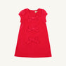 Betts Bow Dress (Velveteen) - Richmond Red