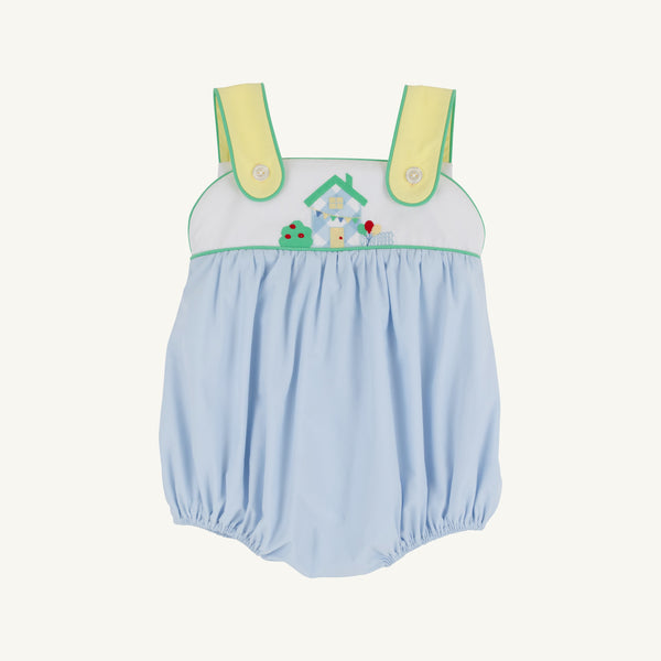 Bingham Bubble - Worth Avenue White, Grace Bay Green, Buckhead Blue, and Lake Worth Yellow with House Embroidery