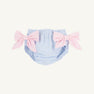 Bow Bottom Bloomer - Breakers Blue Seersucker with Palm Beach Pink