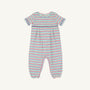 Bradford Romper - Simsbury Stripe with Wood Boat Blue