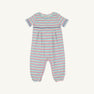 Bradford Romper - Simsbury Stripe with Wood Boat Blue