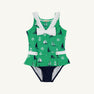 Bridgehampton Bathing Suit - Yacht To Join Us (Kiawah Kelly Green) with Nantucket Navy