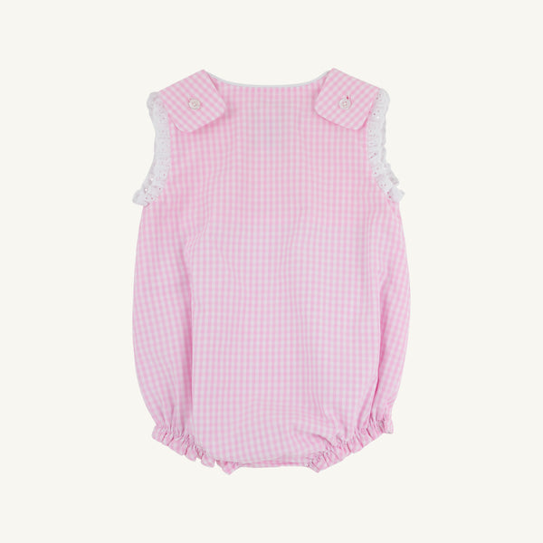 Brooksy Bubble - Pink Greenbrier Gingham & Worth Avenue White with Bow