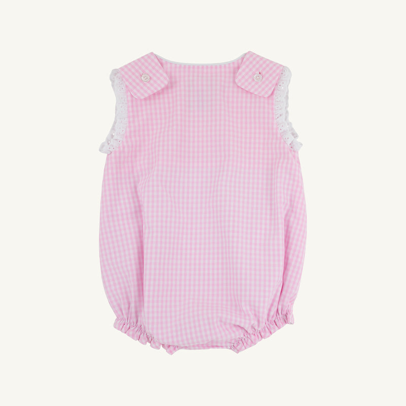 Brooksy Bubble - Pink Greenbrier Gingham & Worth Avenue White with Bow