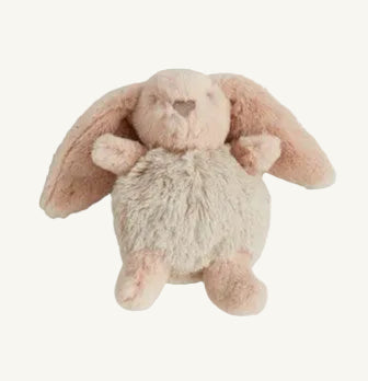 Tan Bunny Pom Pom Rattle - Mud Pie
