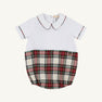 Bryan Button In Bubble - Worth Avenue White with Charlie Place Plaid