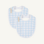 Burp Me Bib (2-Pack) - Buckhead Blue Gingham with Worth Avenue White