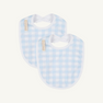 Burp Me Bib (2-Pack) - Buckhead Blue Gingham with Worth Avenue White