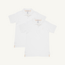 Prim & Proper Polo (2-Pack) - Worth Avenue White with Multicolor Stork