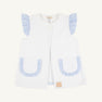 Callie Cover Up - Worth Avenue White with Breakers Blue Seersucker