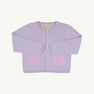 Cambridge Cardigan - Lauderdale Lavender with Pier Party Pink Hearts