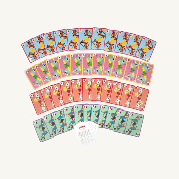 Hearts Playing Card Game - eeBoo