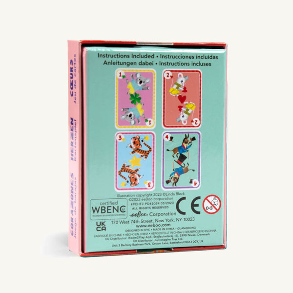Hearts Playing Card Game - eeBoo