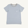 Carter Crewneck - Beale Street Blue & Grantley Gray Stripe with Worth Avenue White Stork